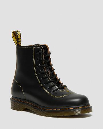 Botines Dr Martens Pharamond Vintage Smooth Cuero Hombre Negros | MX 357ZUT